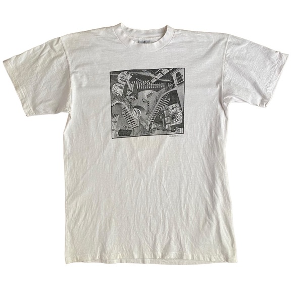 Andiaza Other - MC Escher VTG 1991 Relativity Tee XXL Single Stitch Litho Print T Shirt S / S